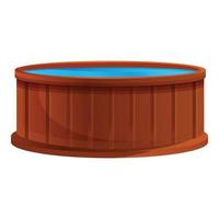 Jacuzzi icon, cartoon style vector