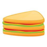 Home sandwich icon, cartoon style vector