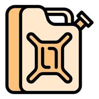 Gasoline canister icon, outline style vector