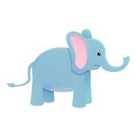 Wild elephant icon, cartoon style vector