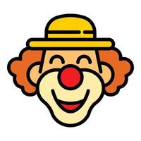 Magician clown icon, outline style vector