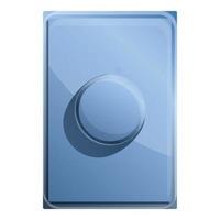 Elevator button icon, cartoon style vector