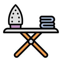 Home iron board icon, outline style vector