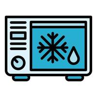 Microwave unfrozen icon, outline style vector