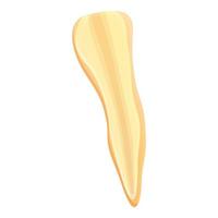 Half parsnip icon, cartoon style vector