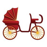 Medieval buggy icon, cartoon style vector