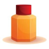 Condiment jar icon, cartoon style vector