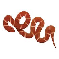 Desert snake icon, cartoon style vector