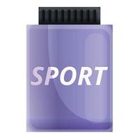 Sport nutrition jar icon, cartoon style vector