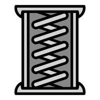 Copper coil icon, outline style vector