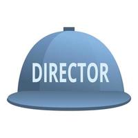 icono de gorra de director de escena, estilo de dibujos animados vector