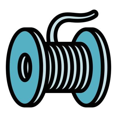 Electronic cigarette wood coil icon, outline style