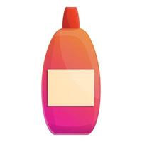 Shampoo bottle icon, cartoon style vector