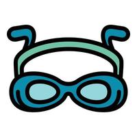 Swim goggles icon, outline style vector