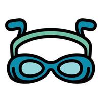 Swim goggles icon, outline style vector