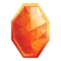 Beautiful gemstone icon, cartoon style vector