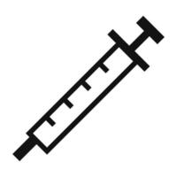 Syringe icon, simple style vector