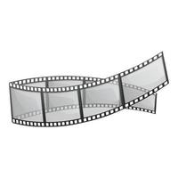 Video filmstrip icon, cartoon style vector