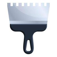 Tiles putty knife icon, cartoon style vector