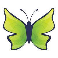 encantador icono de mariposa, estilo de dibujos animados vector