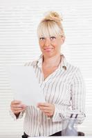 Business Woman With Document photo