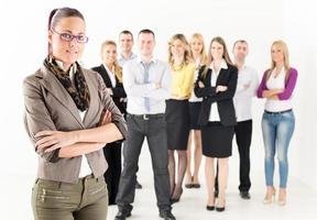 Smiling Businesswoman With Glasses photo