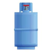 Storage gas cylinder icon, cartoon style vector