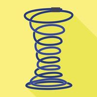 Wire spring icon, flat style vector