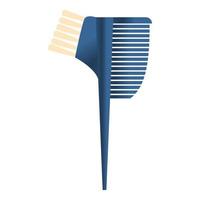 Color hairbrush icon, cartoon style vector