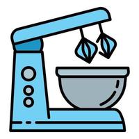 Food mixer icon, outline style vector