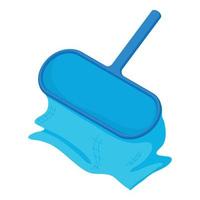 Clean pool net icon, isometric style vector