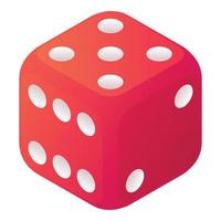 Bet dice icon, isometric style vector