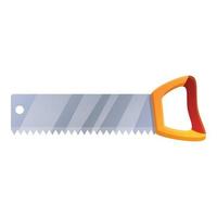 Hand saw icon, cartoon style vector