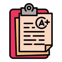 School test icon, outline style vector