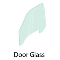 Door glass icon, isometric style vector