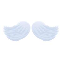 Dove wings icon, cartoon style vector