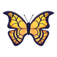 Cute butterfly icon, cartoon style vector