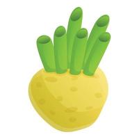 Garden celery icon, cartoon style vector