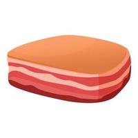 Sliced meat icon, cartoon style vector