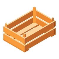 Crate icon, isometric style vector