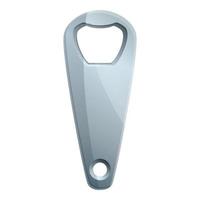 Steel bottle opener icon, cartoon style vector