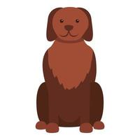Cute dog pet icon, cartoon style vector