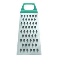 Steel grater icon, cartoon style vector