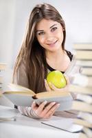 Student Girl With Apple photo