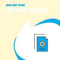 Join Our Team Busienss Company Setting document We Are Hiring Poster Callout Design Vector background