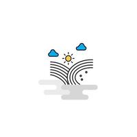 Flat Wind blowing Icon Vector