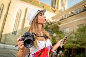 Beautiful Woman Tourist photo