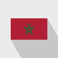 Morocco flag Long Shadow design vector