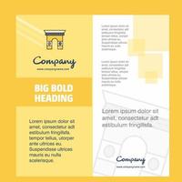 Gate Company Brochure Title Page Design Company profile annual report presentations leaflet Vector Background