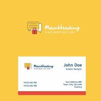 Secure chat logo Design with business card template Elegant corporate identity Vector
